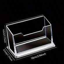 1 chiếc hộp đựng danh thiếp bằng acrylic trong suốt, hộp đựng danh thiếp, hộp sắp xếp danh thiếp để bàn, giá đỡ danh thiếp bằng acrylic, hộp đựng danh thiếp quầy lễ tân và hộp sắp xếp danh thiếp triển lãm thương mại. - trong suốt - Xem 2