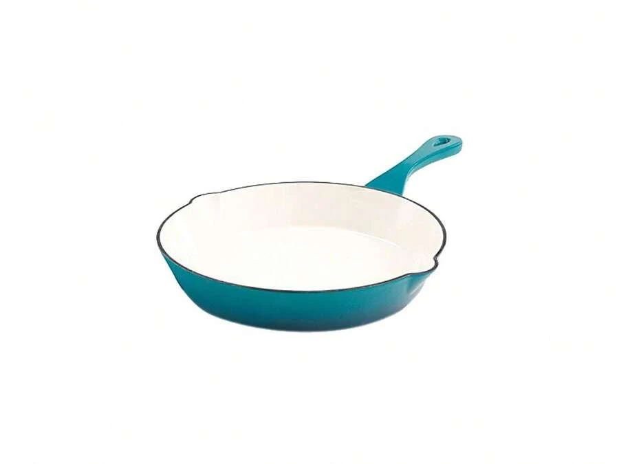 Crock-Pot Crock Pot Artisan Enameled 10" Round Cast Iron Skillet In Teal Ombre - View 1