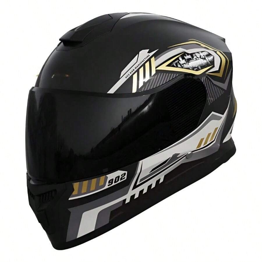 DOT Certified Helmet, With Flip-Up And Foldable Visor - Beige - View 1