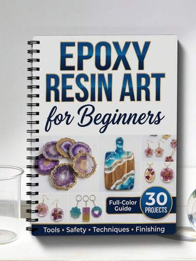 Epoxy Resin Art Handbook: A Step-By-Step Guide With 30 Beginner Projects-A Complete Manual From Zero To Expert, Covering Mixing/Curing Techniques, Color Matching, Glitter And Mold Making-DIY Crafts, Resin Projects, And Demolding Tutorials.