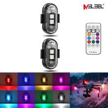 KELEEL 2/4 buah Lampu Strip LED RGB Isi Ulang untuk Mobil dengan Kontrol Jarak Jauh Nirkabel, 8 Warna yang Dapat Disesuaikan, Pencahayaan Dekoratif Interior & Eksterior, Lampu Peringatan Darurat Pencegahan Tabrakan Penting untuk SUV, Truk, Sepeda Motor, Sepeda, Pesawat Terbang - A - View 14