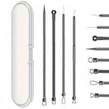 Blackhead Remover And Pimple Extractor Tool Kit, Blackhead Needle, Acne Needle Blackhead Cleaning Tool Set, Pimple Treatment Tool Kit, Professional Stainless Steel Blackhead And Acne Scar Cleaning Tool Set - Multicolor - View 12