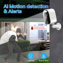 Camera an ninh ngoài trời năng lượng mặt trời 2K 4MP độ phân giải cao, PTZ CCTV kết nối WiFi 2.5G/5G, điều khiển qua APP, cảm biến PIR, đàm thoại hai chiều, chức năng nhìn đêm màu, pin sạc dung lượng lớn 5000mAh + nguồn điện mặt trời, thiết kế giám sát thời trang, ghi hình video độ phân giải cao, phù hợp cho ngoài trời, đường phố, sân vườn, an ninh gia đình, phòng chống tấn công xã hội, v.v. - Nhiều màu - Xem 5