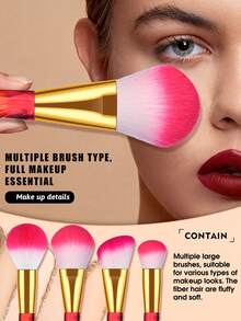 10pcs Makeup Brush Set, Suitable For Daily Makeup, Can Be Given As Gift To Girlfriend - Multicolor - View 2