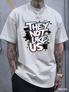 Men's Fashionable Summer Patterned Short-Sleeve T-Shirt, Cool And Stylish, With Unique Printed Designs. Suitable For Various Occasions, With A Wide Range Of Colors And Styles - 灰色 - 查看 3