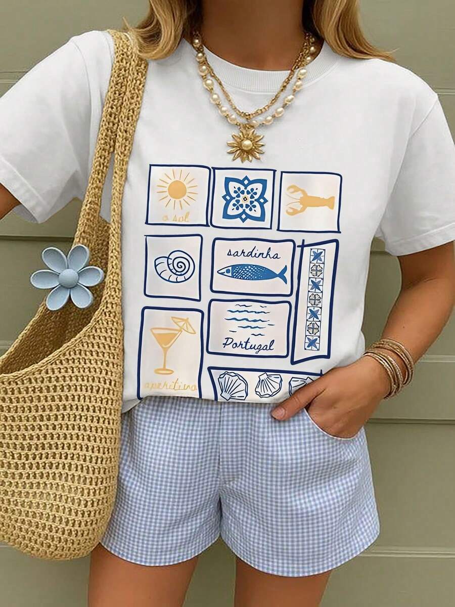 Women T-Shirts - [White] - View 1