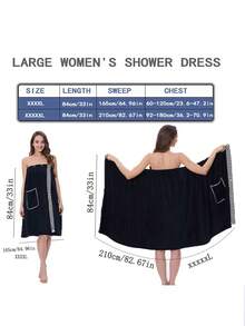 1pc Plus Size 65-100kg Women's Coral Fleece Soft Absorbent Casual Bathrobe - Navy Blue - View 10