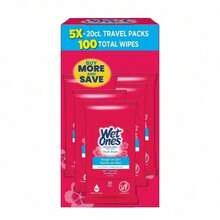 Antibacterial Hand Wipes, Fresh Scent, All-In-One Hand Cleansing And Germ Protection, Convenient Flip-Top Packs, Ideal For Travel, Camping, School, Work And Daily Personal Hygiene Needs - mặc định (20 cái mỗi loại (5 gói)) - Xem 2