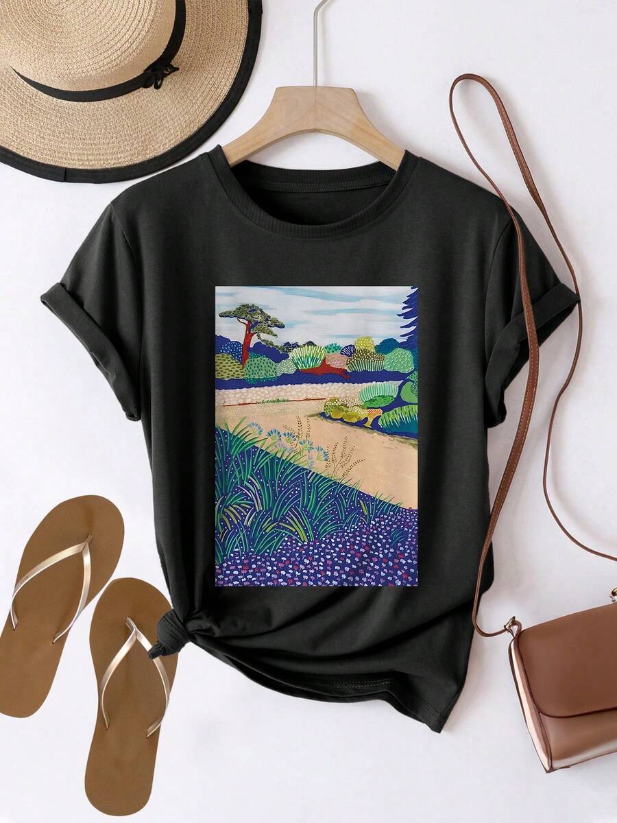 Women T-Shirts - Black - View 1