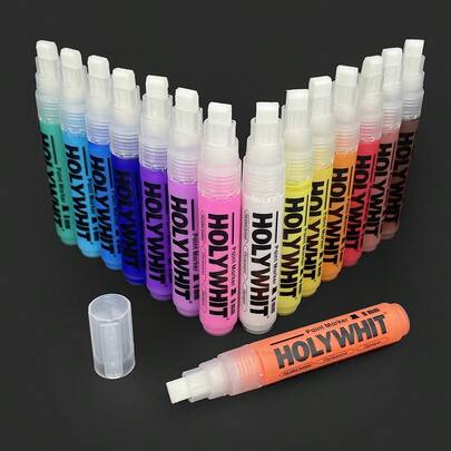 10色马克笔，荧光彩色颜料笔，夜光DIY荧光马克笔工艺笔，适用于绘画