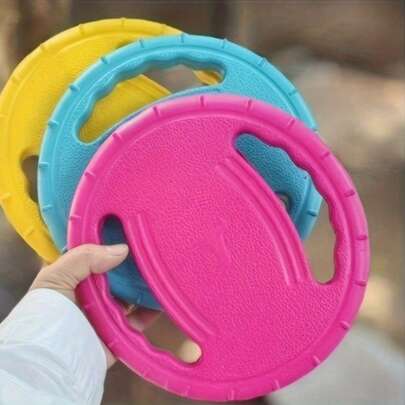 1pc Soft Silicone Dog , Suitable For Biting And Training, Suitable For Border Collies, Bright Yellow Pet Training, Outdoor Fetch And Tug-Of-War Dual-Use Toy, Indoor And Outdoor Toy