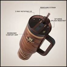 Stanley 40 Oz Tyla Tyger Tiger Print Stainless Steel Tumbler With FlowState Lid - Brown-leopard Print - View 3