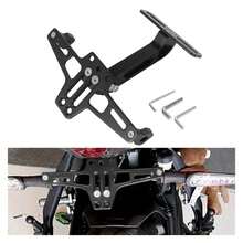 Universal Motorcycle License Plate Bracket Holder Mount Fender Eliminator Kit Tail Tidy CNC Aluminum Alloy Adjustable Angle Rear License Plate Frame For Kawasaki Suzuki Ducati - A - View 1