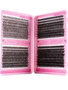 640片30D/40D/60D/80D仿貂毛假睫毛簇，高品质D型卷翘自然浓密单根假睫毛簇，适合DIY睫毛嫁接，可重复使用，轻盈易佩戴 - D - 查看 4