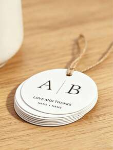 Personalized Customization Of Text, Circular Customization, Universal Blank Cards, Food, Gift Clothing, Clothing, Hang Tags, Labels, Certificates Of Conformity, Customized Logos - Multicolor - View 3