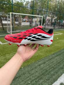 Adult Men's & Women's Soccer Shoes, Competition & Training, Long Studs AG, Natural Grass & Artificial Turf - Red - View 6