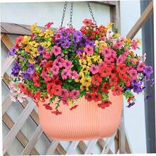 4 Stems Mixed Color Artificial Violet Stems, Suitable For All Seasons, Artificial Plants For Home, Living Room, Yard, Balcony, Countryside Style Decor And Floral Arrangement - Multicolor - View 7
