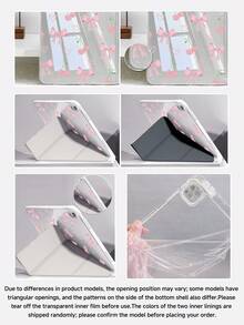 Ốp lưng silicon hình nơ hồng dễ thương, thiết kế hai mặt bằng acrylic trong suốt, tương thích với iPad Air 8 (M4) 2026 (11 inch), Air 8 (M4) 2026 (13 inch), thế hệ thứ 10, 10.2/Mini 6/Mini 7/9.7 inch, Galaxy Tab A9 Plus, máy tính bảng gập 3+Y. Chống cong vênh, các góc được gia cố bằng silicon, tự động bật/tắt màn hình, khe cắm bút cảm ứng tích hợp, chân đế đa góc. Món quà sinh nhật, kỷ niệm hoàn hảo để bảo vệ thiết bị hàng ngày. - Nhiều màu - Xem 7