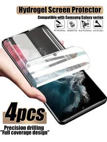 4片装高清手机屏幕保护膜，兼容S24FE/S23FE/S21FE/S20FE/S26 Ultra/S26 Plus/S26/S25 Edge/S25 Ultra/S25 Plus/S25/S24 Ultra/S24 Plus/S24/S23 Plus/S23/S22 Plus/S22/S21 Plus/S21/A90/A80/A72/A71/A56/A55/A54/A53/A36/A35/A34/A26/A25/A24/A17/A16/A15/A07/A06系列 - 無色 - 查看 33
