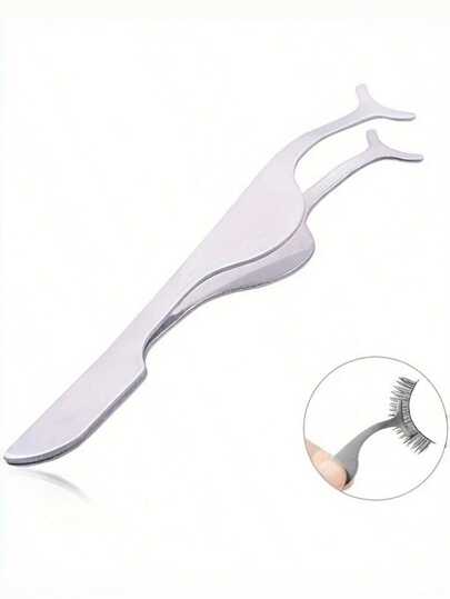 2件套新款嫁接假睫毛镊子套装，不锈钢精密睫毛夹和热熔胶涂抹工具，多功能眉毛修整辅助美容工具，防静电耐用设计，完美适用于睫毛嫁接、沙龙使用和DIY居家睫毛嫁接，专业美睫师和化妆爱好者的必备工具