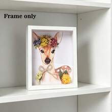 1pc 8x10 Inch White Wooden Shadow Box Frame, 3cm Deep 3D Blank Frame For Art Display, Handmade DIY Craft Frame, Suitable For Home, Office, Mother's Day, Easter, Graduation Gift - 1pc White Wooden Frame - 10 Inches - View 8