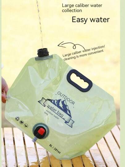 8升户外可折叠水袋，便携式露营旅行储物水袋 - 圣诞礼物