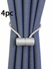 2pcs/4pcs Magnetic Polyester Cylinder Side Suction Window Curtain Tie Backs, Multiple Colors & Sizes Available, Suitable For Curtain Fixing And Decoration - Multicolor - View 29
