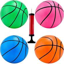 1 pieza Balón de baloncesto silencioso, de 7.1 pulgadas de alto con rebote alto y silencioso, fabricado en material TPU, adecuado para deportes en interiores, entretenimiento en el hogar, entrenamiento de baloncesto, interacción entre padres e hijos, con textura suave y antideslizante, accesorio de equipo deportivo de interior, mejora fácilmente la experiencia de ejercicio, un artículo práctico e imprescindible. - Multicolor - Ver 3