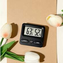 1 pieza Termómetro higrómetro digital de doble pantalla: Interruptor de temperatura °C/°F + Memoria MAX/MIN + Monitoreo digital preciso, Control de confort del dormitorio / Almacenamiento anti-moho / Ajuste del entorno de la oficina, Herramienta de monitoreo portátil para evitar la ceguera, Control fácil del estado de confort de la vida / almacenamiento - A - Ver 5