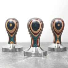 Thread/Flat Bottom Colorful Wooden Handle Coffee Tamper Detachable Heavy Duty Coffee Powder Hammer Hand Press 51/53/58 MM - Multicolor - View 9