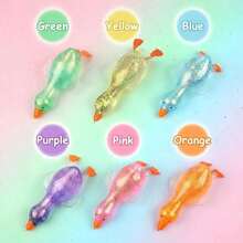 1PC Glitter Crystal Duck Soft And Slow Back,Sticky Stress Relief Toy,Cute Stuff,Taba Squishy,Travel Portable Fidget Squeeze Toys,Squisy,Perfect For All Ages Austism,Ideal Holiday Gifts,Fun Cute Gift,Birthday Gifts,Easter ﻿   (Blue) - 紫色 - 查看 7