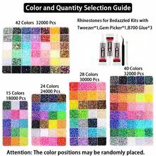 24000颗树脂水晶钻石，钻石装饰工具套装，含镊子和宝石拾取器，15/24/28/40/42颗3毫米平底多色宝石，适用于钻石艺术，多色装饰工具套装包含3瓶10毫升B7000珠宝胶水，可用于艺术、工艺品、书籍、杯子、鞋子、织物、DIY服装等。 - 樹脂水鑽 - 查看 6