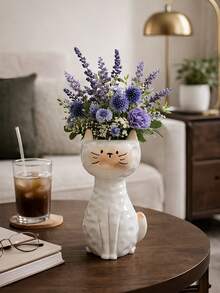 1pc Cute Cartoon Cat Tail Flower Pot, Suitable For Balcony Use - Minimalist Planter - Flowerpot - View 10