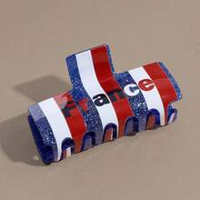 1 pieza Pinza de pelo de acrílico con diseño de balón de fútbol para fiesta en la playa, apta para todas las estaciones - Multicolor - Ver 13