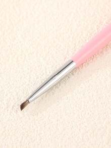 1 cọ vẽ móng kiểu Pháp hình lưỡi liềm màu hồng, cán gỗ, dùng cho sơn gel UV và sơn acrylic. - Hồng - Xem 5