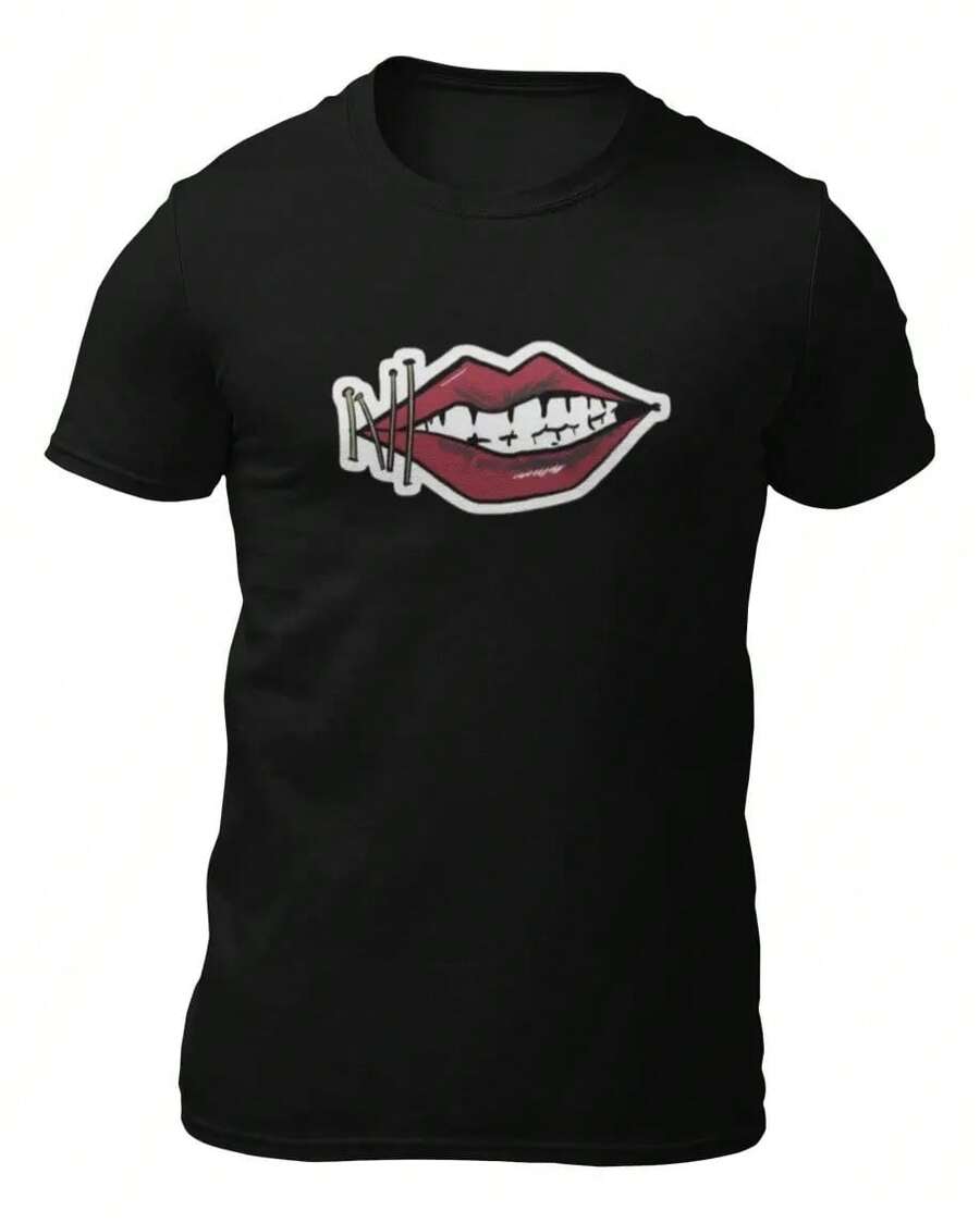 Maneskin T-Shirt With Lips Logo Tecate Emblem - 黑色 - 查看 1