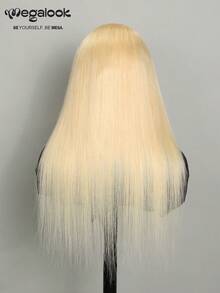 MEGALOOK Tóc giả ren không keo 4x4 #613 Tóc thật nguyên chất màu vàng hoe, thẳng, có khóa ren trong suốt, dài 8-30 inch, thân thiện với người mới bắt đầu, phù hợp cho phụ nữ đi nghỉ mát, du lịch, lễ hội, cosplay, học đường, đám cưới, cắm trại, kỳ nghỉ, phong cách thời trang thường ngày. - S613 - Xem 7