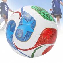 Bola Sepak Piala Dunia 2026 Baru Nomor 5, Kulit PU, Jahitan Mesin, PVC, Gaya Sama Seperti AS, Kanada, Meksiko - MultiWarna - View 4