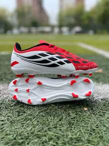 Adult Men's & Women's Soccer Shoes, Competition & Training, Long Studs AG, Natural Grass & Artificial Turf - Red - View 7