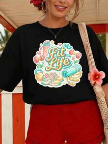 Women T-Shirts - Black - View 1