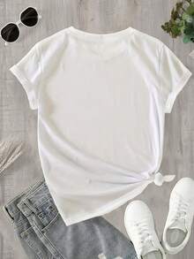 Women T-Shirts - [White] - View 4