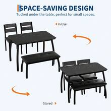 Dining Table & Chair Sets - Black - View 6