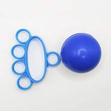 5 Fingers Silicone Sleeve 7CM Blue Orange Grip Ball Finger Muscle Strength Training Tool - Multicolor - View 10