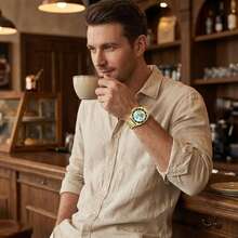 2026春季新款 ONOLA 自动机械表 30米防水 不锈钢 商务休闲 夜光 礼盒装 - 均碼 - 查看 2