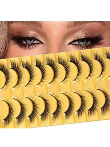 Mi giả Mango Eye dày và dài, 3D mềm mại, dạng dải đầy đủ, 10 cặp. - Xem 5