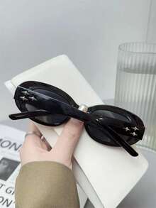 Two Pairs Of Retro Oval-Shaped Stylish Glasses, Unisex, Suitable For Parties And Beaches - Multicolor - View 5