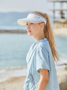 Outdoor Open-Top Hat, Summer UPF 50+ High-Protection Sun Hat, UV-Blocking All-Around Shade Hat - White - View 5