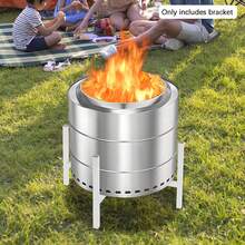 Quiltern Adjustable Fire Pit Stand 201 Stainless Steel Outdoor Stove Holder With Anti Slip Pads Portable Camping Cooking Support Rack - View 3