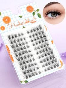 Natural Thick Comfortable Eyelash Extensions, Single Cluster Design Fitting Eye Shape - View 2