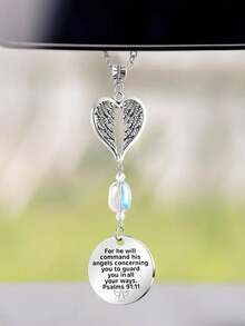 1pc Angel Rearview Mirror Hanging Decor, Christian Car Accessory Guardian Angel Pendant, Religious Gift For Women, Teenagers, Friends, Rearview Mirror Decoration - Multicolor - View 2